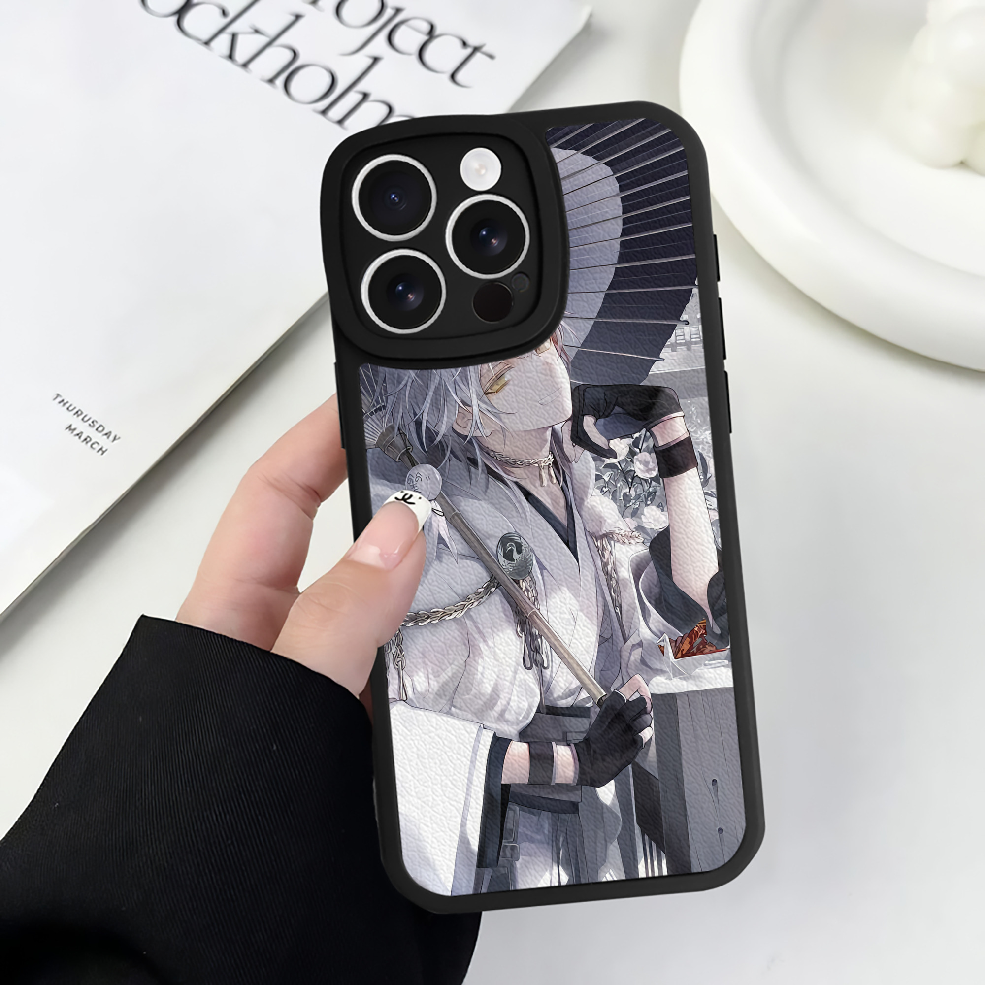 （画像用） 刀剣乱舞 Touken Ranbu 【iPhone 16シリーズ対応】シリコンスマホケース（レザー調） 材質：シリコン